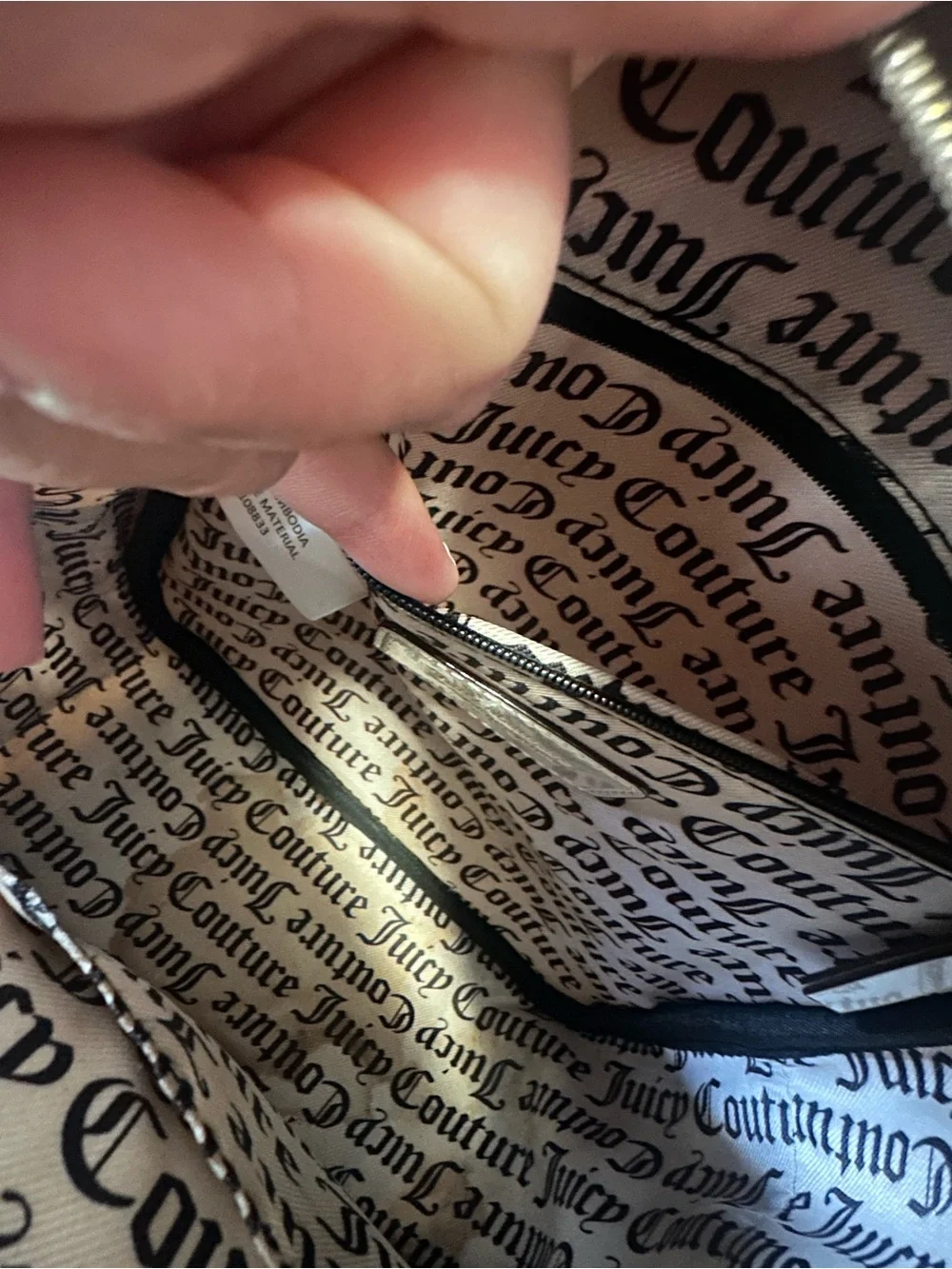 Juicy Couture Cream Mini Logo Backpack